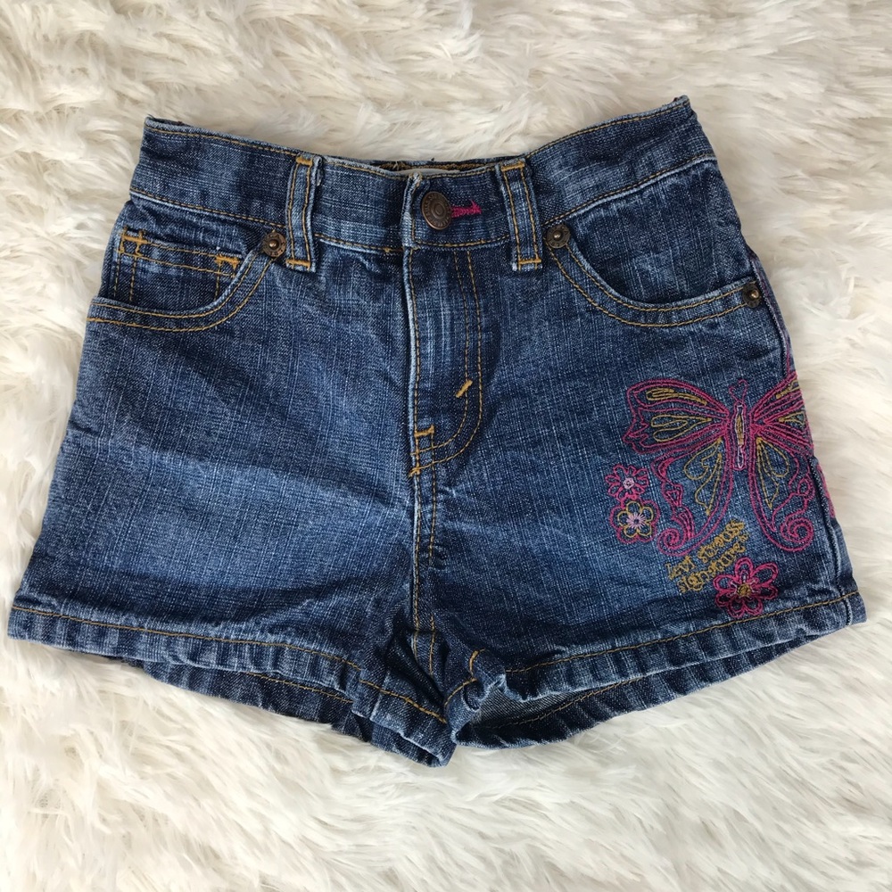 Levi Strauss Signature Embroidered Jean Shorts: 3T